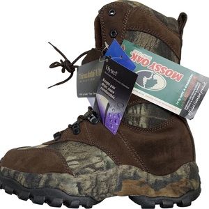 MOSSY OAK 10" Laced Camo Boots (7M)